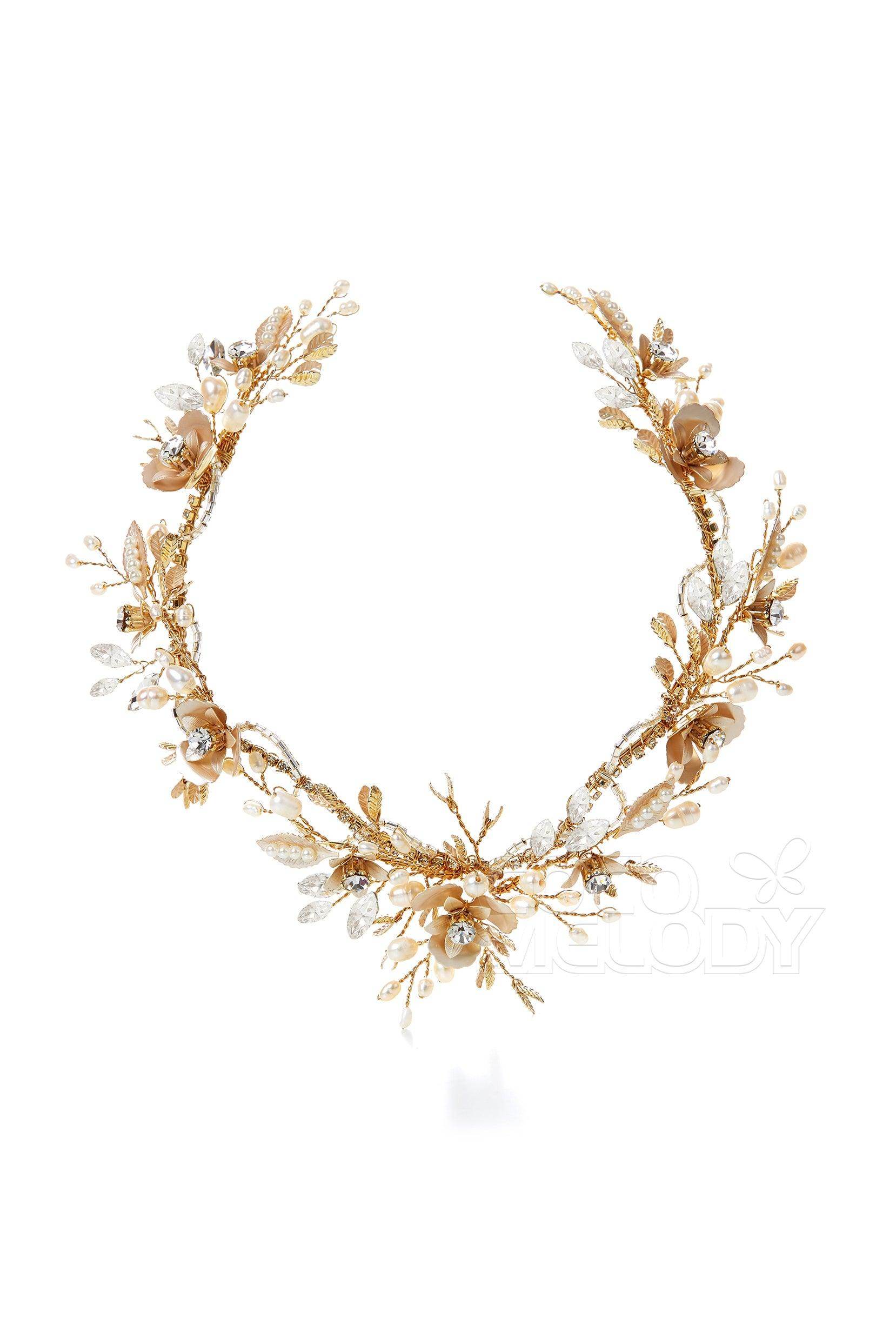 Latest Alloy Headpiece with Imitation Pearl AH17038 - COCOMELODY